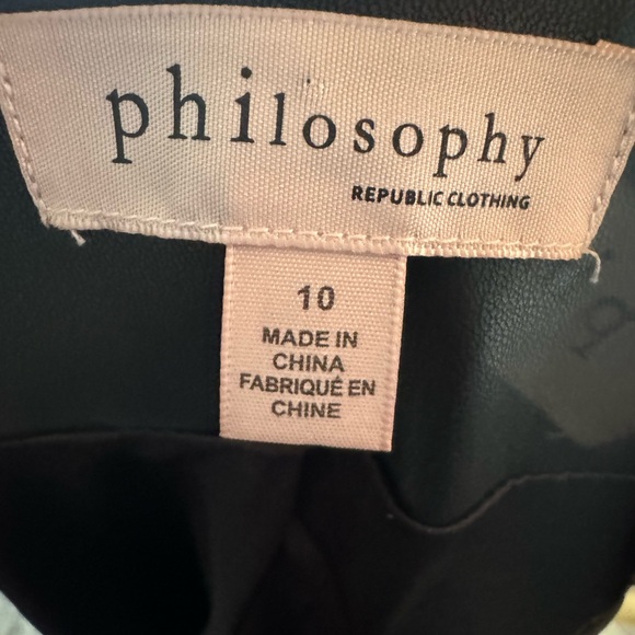 Philosophy Size 10 Black Leather Look Fall Jacket Gorgeous never worn-like new! - Picture 3 of 4